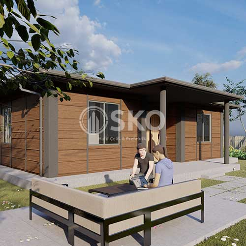 Tek Katlı Hafif Çelik Yapı Ev Modeli 12