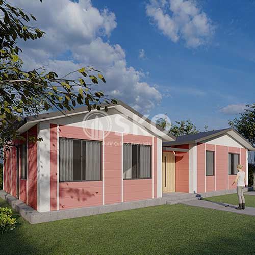 Tek Katlı Hafif Çelik Yapı Ev Modeli 14