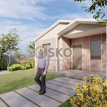Tek Katlı Hafif Çelik Yapı Ev Modeli 21