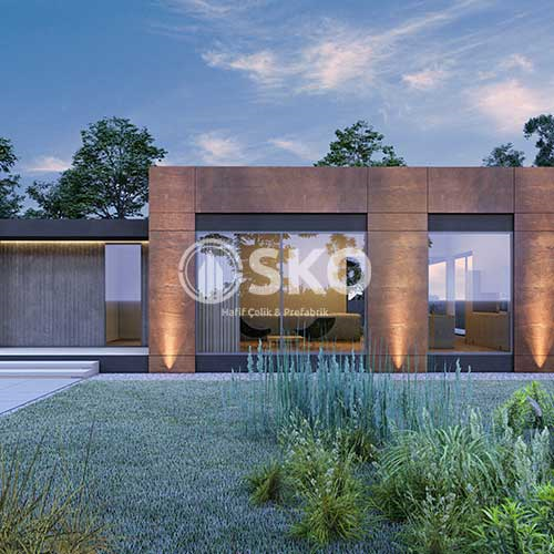 Tek Katlı Hafif Çelik Yapı Ev Modeli 5