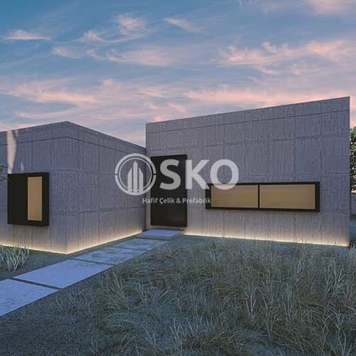 Tek Katlı Hafif Çelik Yapı Ev Modeli 7