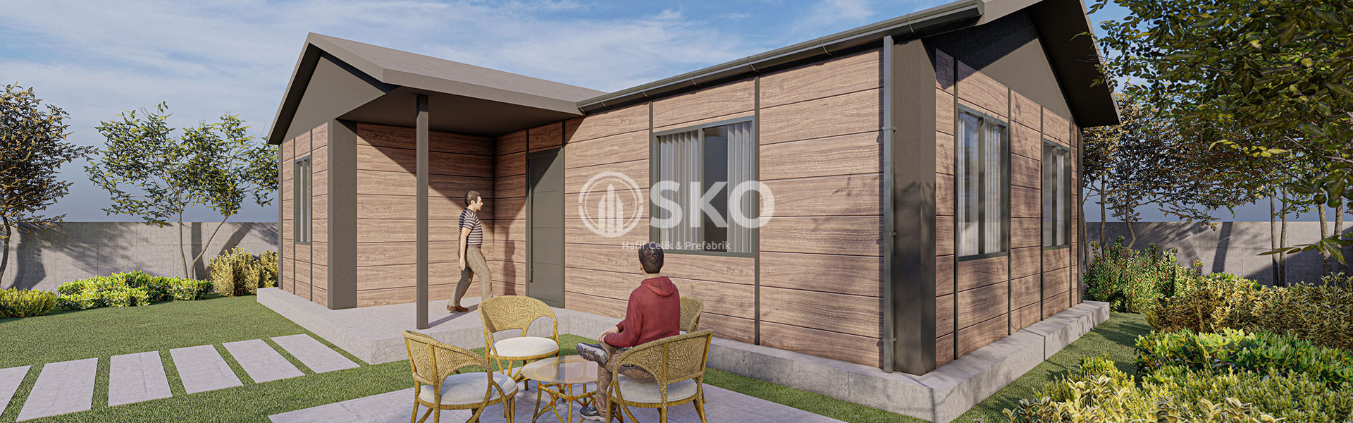 Tek Katlı Hafif Çelik Yapı Ev Modeli 15